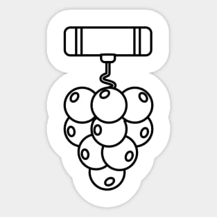 Grape Corkscrew Sticker